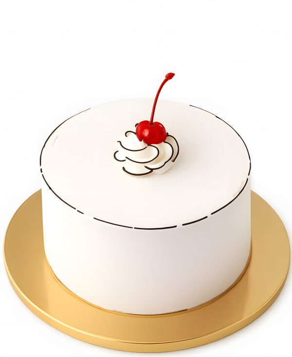 Минималистичный торт с вишенкой в тематике комиксов Фото