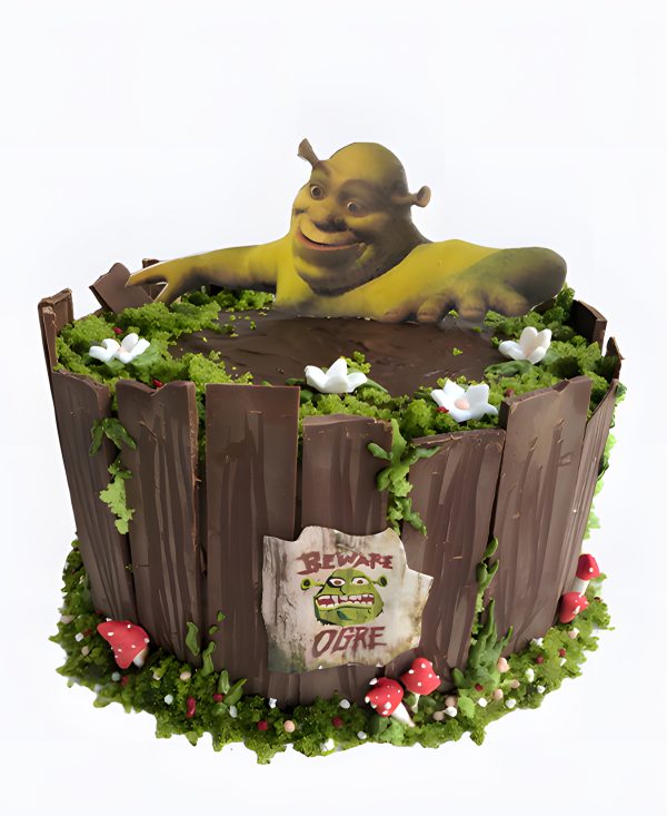 Шоколадный торт с топпером Шрека Фото