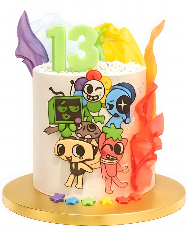 Торт на 13 лет с изомальтом Фото