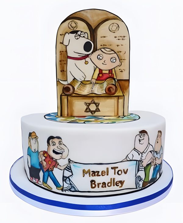 Торт с мастичными топперами персонажей Гриффины Фото