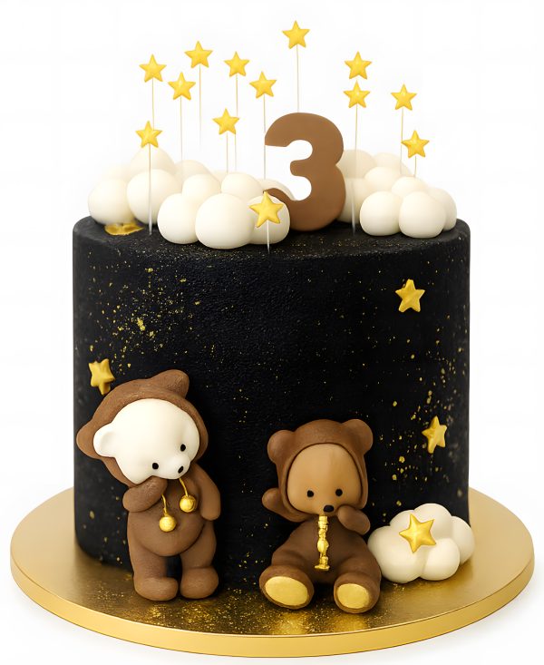 Торт с медведями и звездами Фото