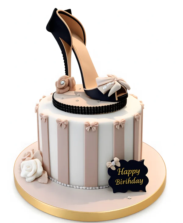 Торт для женщины в виде туфельки Фото