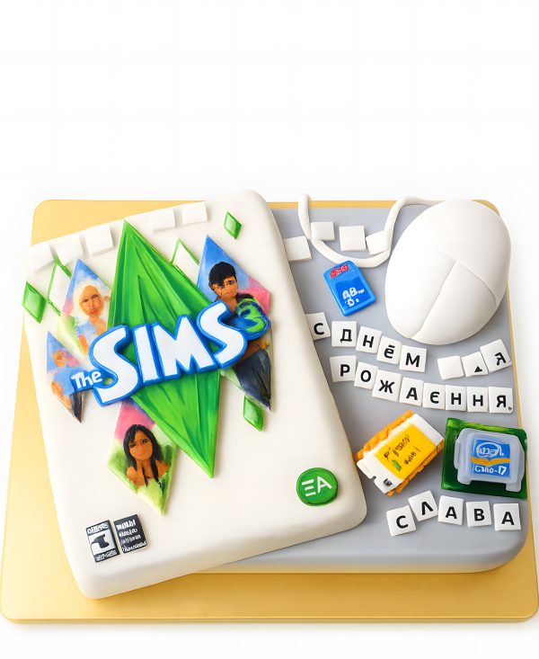 Торт в форме диска Симс4 Фото