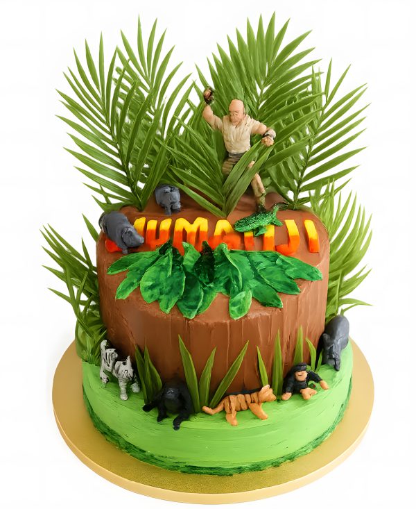 Торт в стиле Джуманджи с папоротником Фото