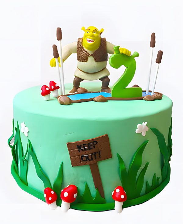 Яркий торт с мухоморами Фото