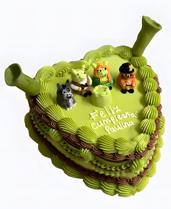 Зеленый торт в форме сердца Фото