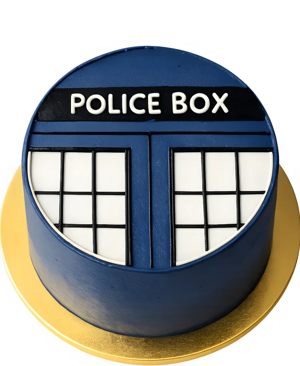 Бенто-торт в стиле полицейской будки Фото