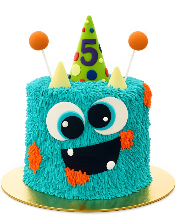 Бирюзово-рыжий торт на 5 лет Фото