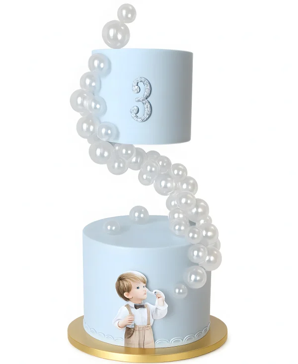 Детский торт с пузырями на 3 года Фото