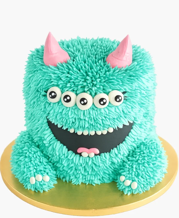 Кремовый торт с ручками и рожками Фото