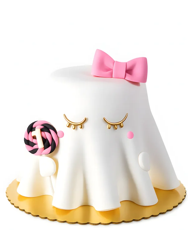 Нежный торт в виде приведения Фото