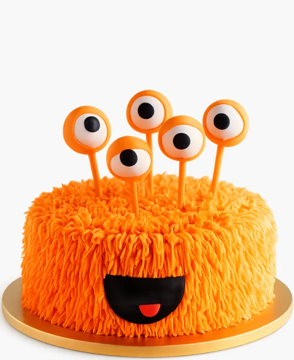 Оранжевый торт с глазами Фото