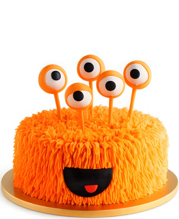 Оранжевый торт с глазами Фото