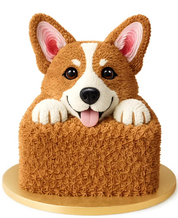 Торт в виде корги Фото