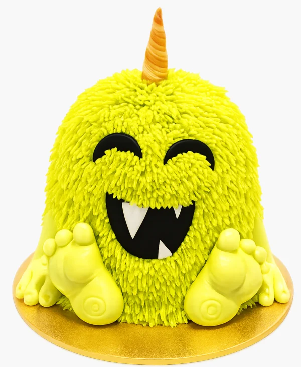 Салатовый торт с рожком и ножками Фото