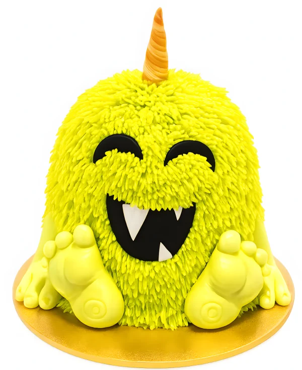 Салатовый торт с рожком и ножками Фото