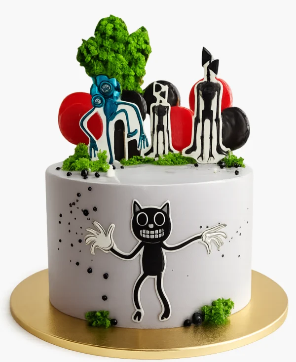 Торт с леденцами и мастичными топперами Фото