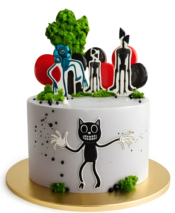 Торт с леденцами и мастичными топперами Фото