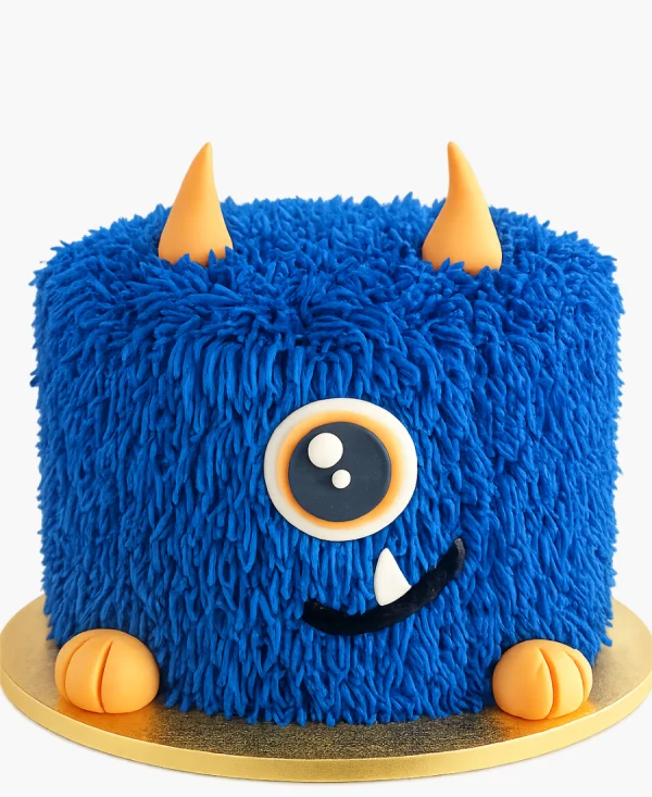 Торт с рожками в виде монстра Фото