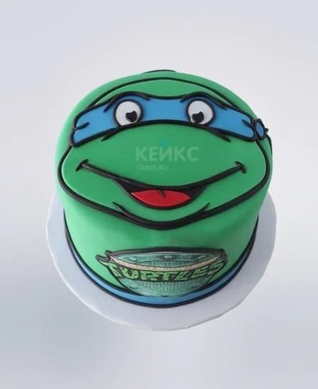 Детский торт для мальчика черепашки ниндзя из мастики Фото