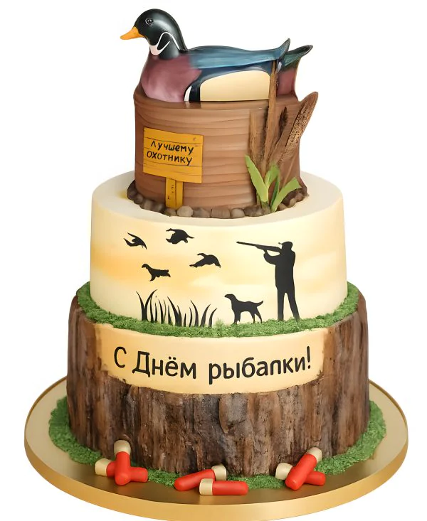 Торт охотнику с утками Фото