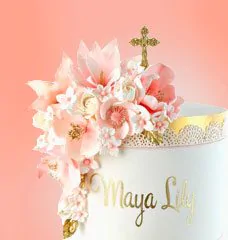 Торты на крестины девочки