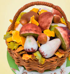 Торты корзинка с грибами
