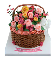 Торты корзина с розами