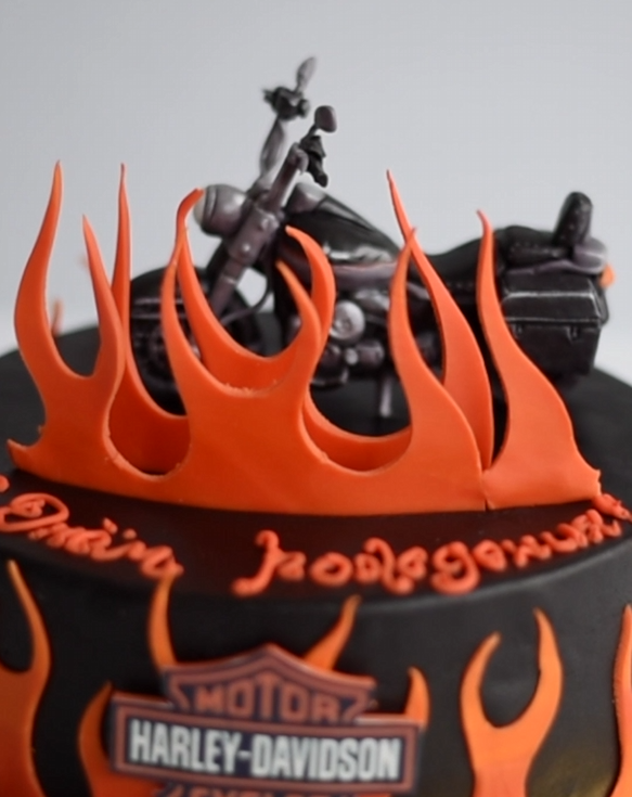 Видео торт для мужчины мотоцикл