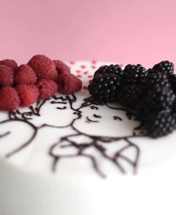 Видео торт с ягодами любимому