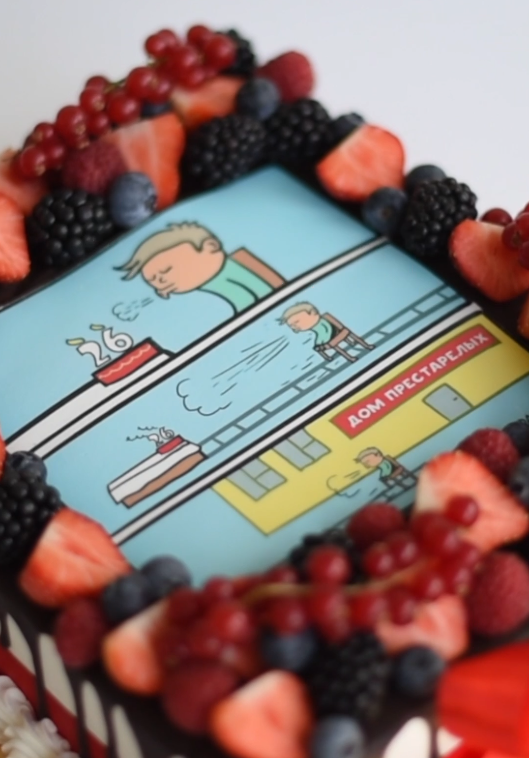 Видео торт с ягодами