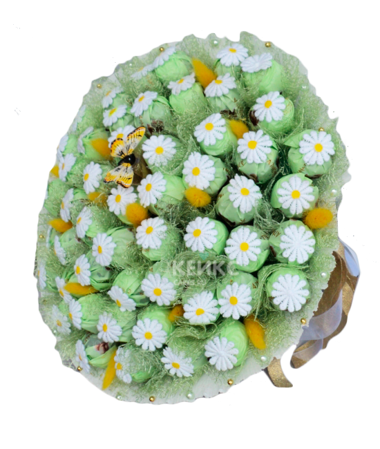 Букет из конфет ромашка 3 Фото