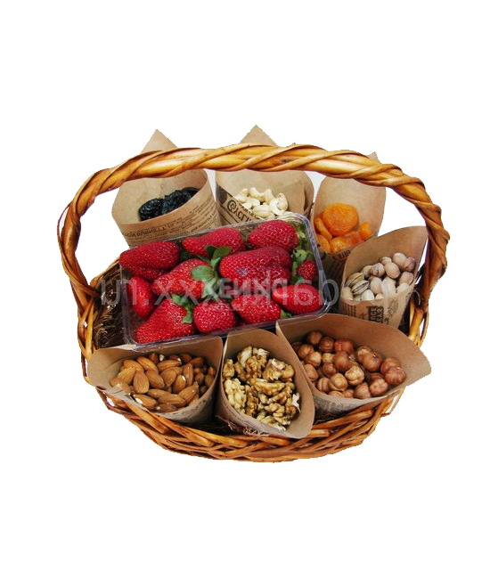 Корзина с сухофруктами Фото