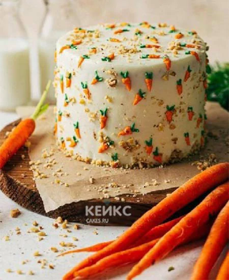 Морковный торт из мастики Морковный торт из мастики Фото