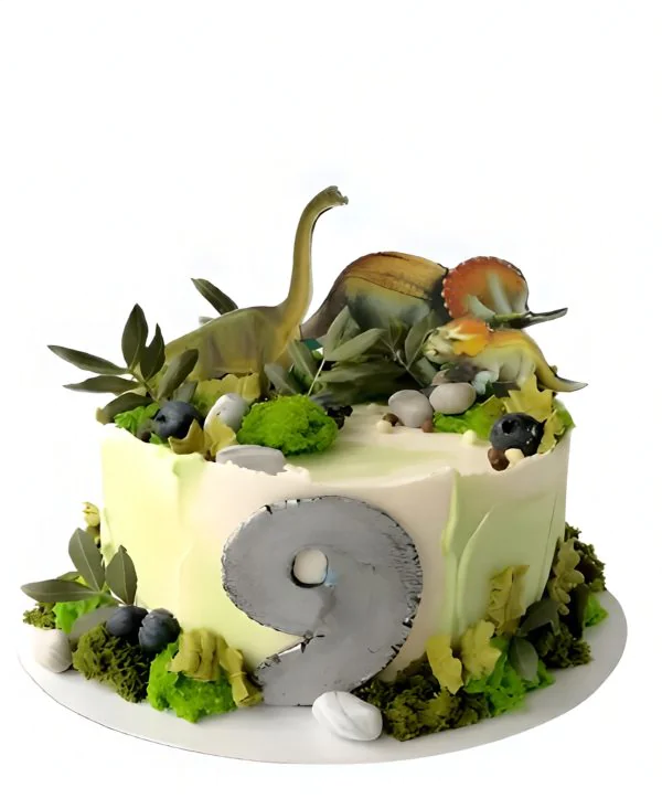 Торт мальчику на 9 лет с динозаврами Фото