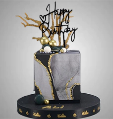 Торты черные с золотом