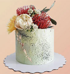 Торты с живыми цветами