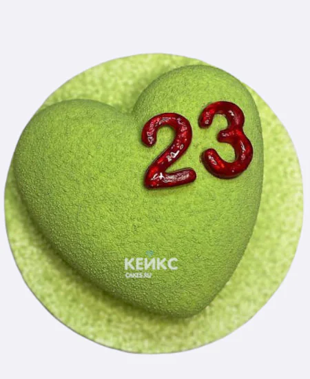 Торт в виде сердца на 23 февраля Торт в виде сердца на 23 февраля Фото