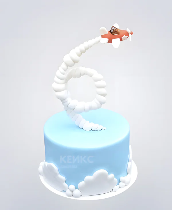 Гравитационный торт оранжевый самолетик Гравитационный торт оранжевый самолетик Фото