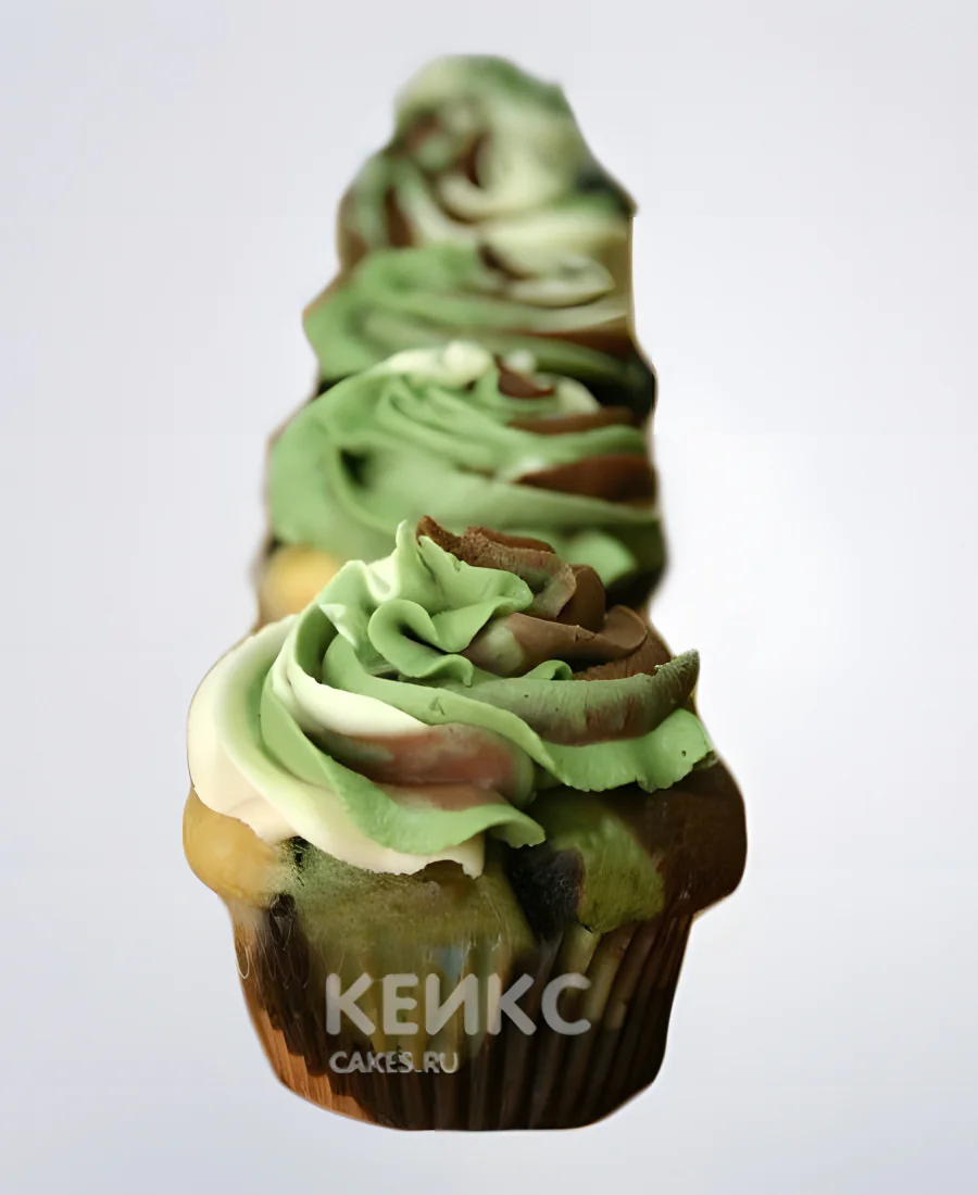 Капкейки на дембель цвета хаки Капкейки на дембель цвета хаки Фото