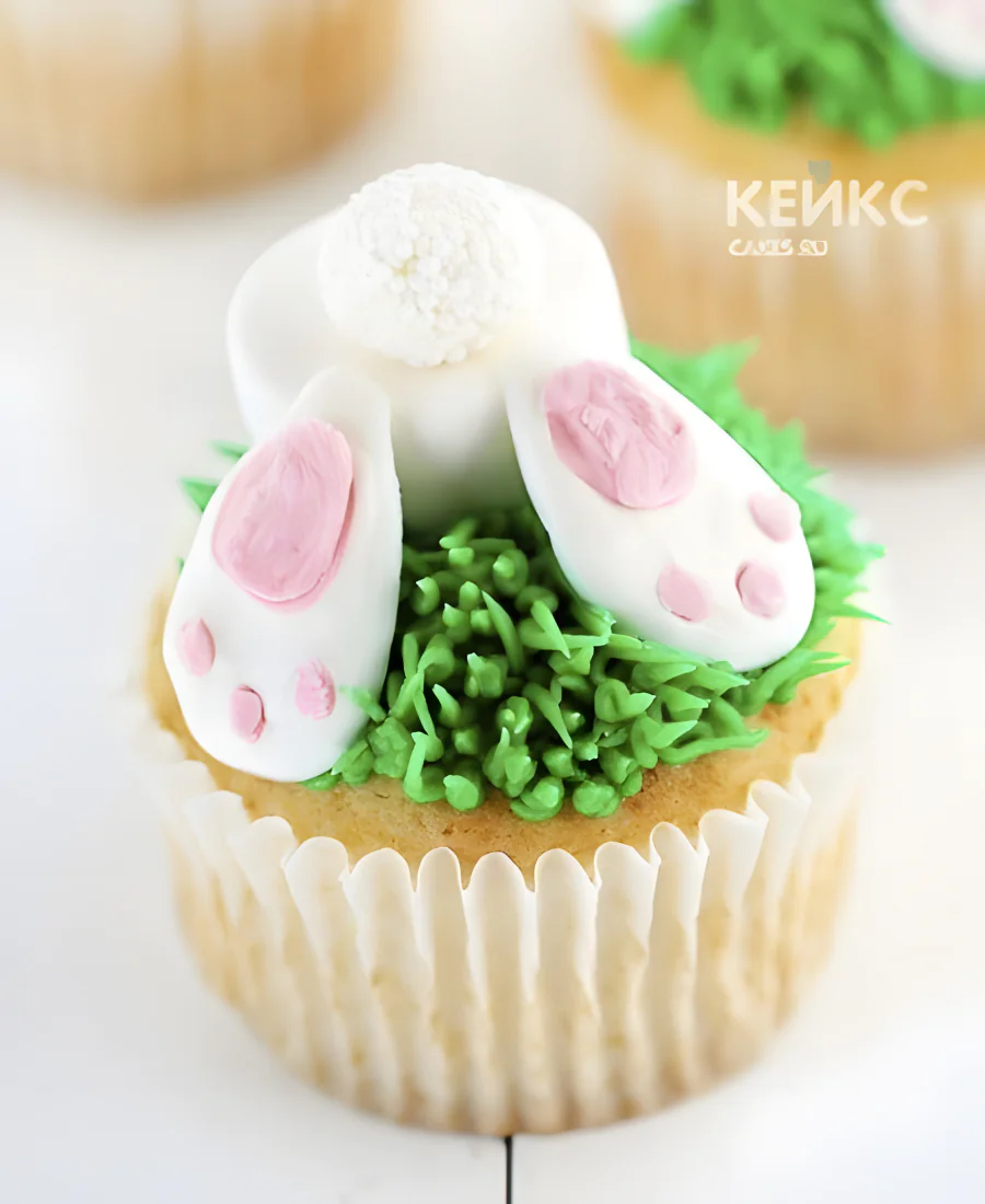 Капкейки к Пасхе с зайчиками Капкейки к Пасхе с зайчиками Фото