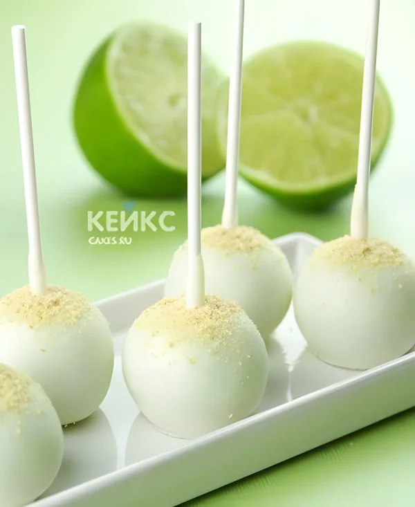 Капкейки кейк попсы белые с посыпкой Фото