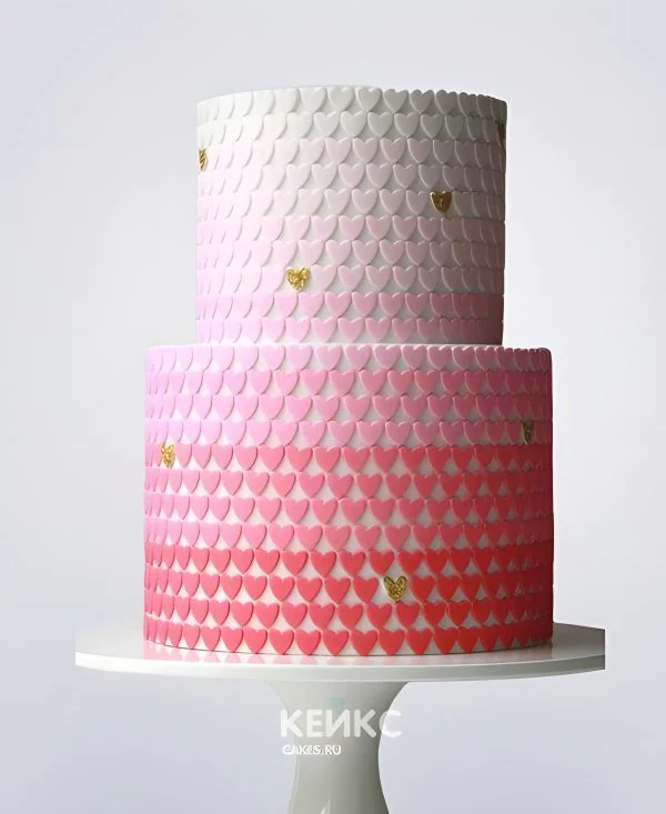 Торт на годовщину свадьбы красно-белый Фото