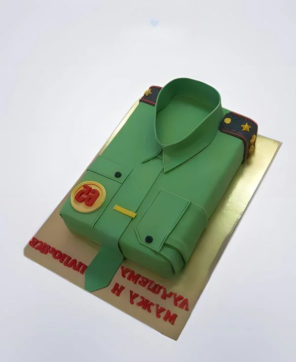 Торт на военную тематику Рубашка военному Торт на военную тематику Рубашка военному Фото