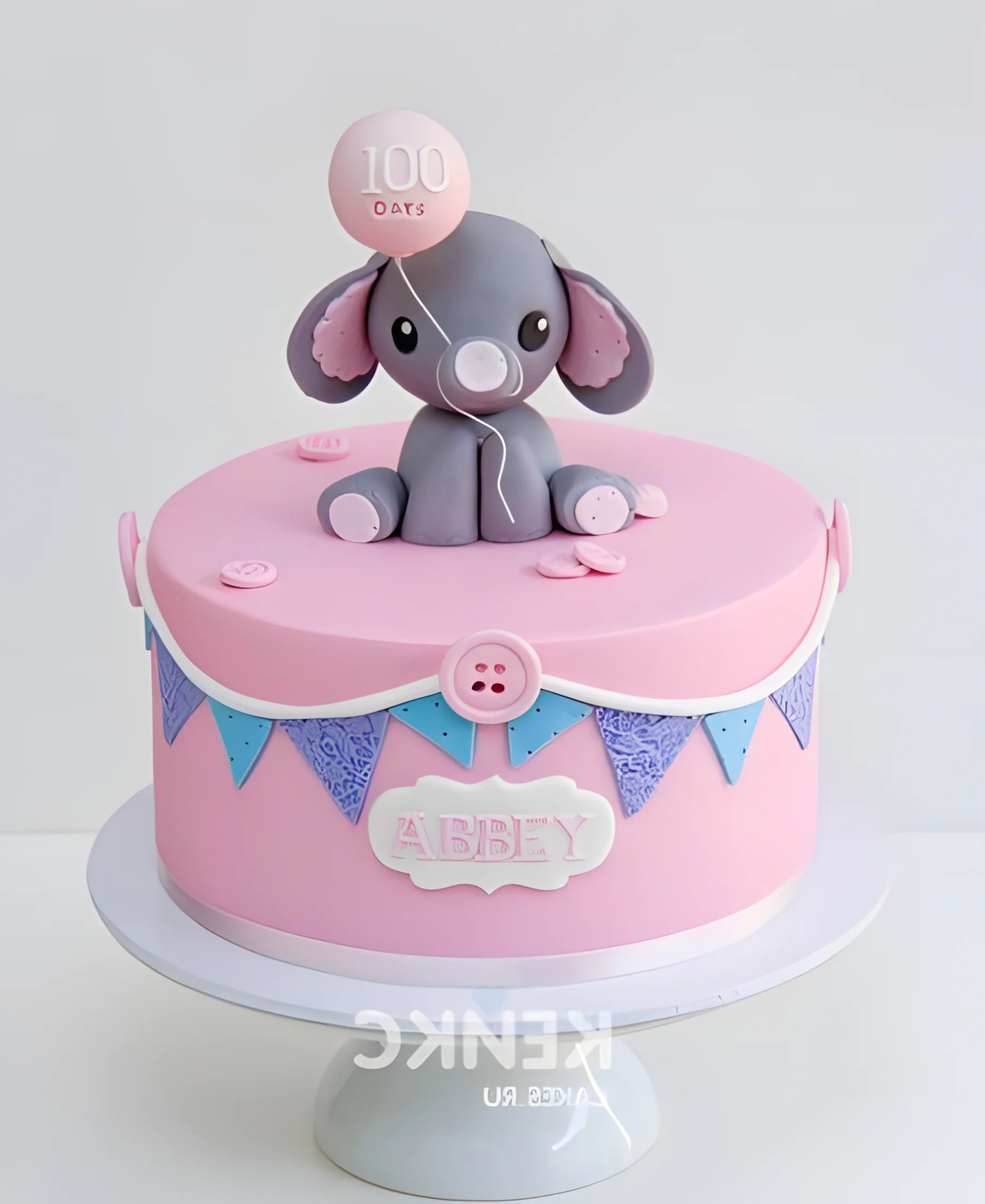 Торт со слоником на годик девочке Фото