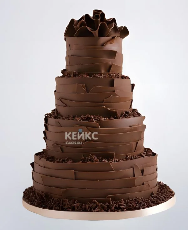 Большой шоколадный торт на корпоратив Фото