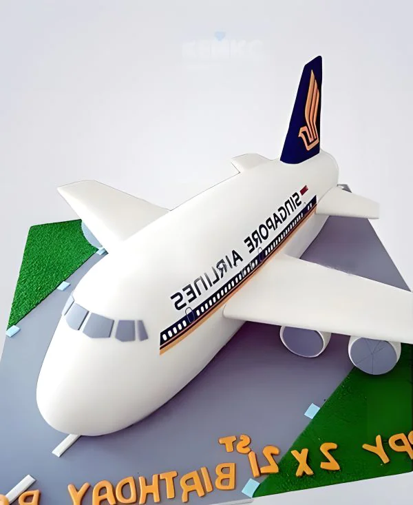 Торт 3D с логотипом для корпоратива Фото