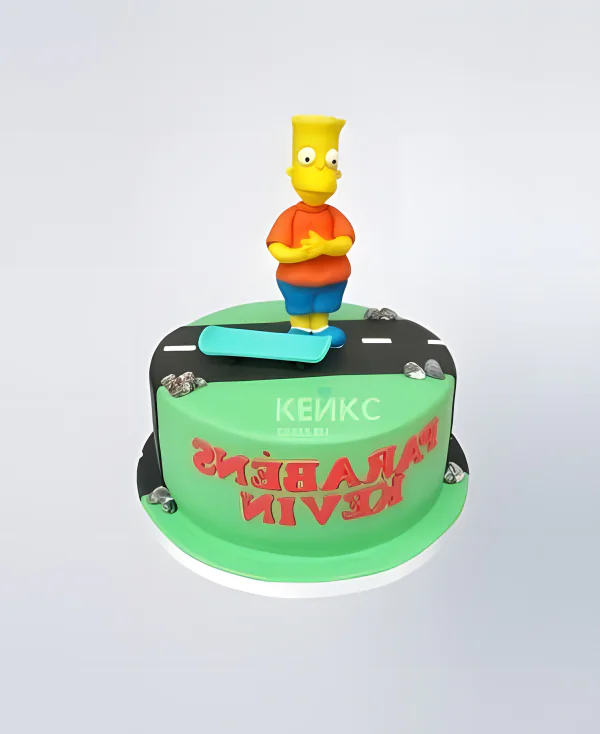 Торт Симпсоны с Бартом Фото