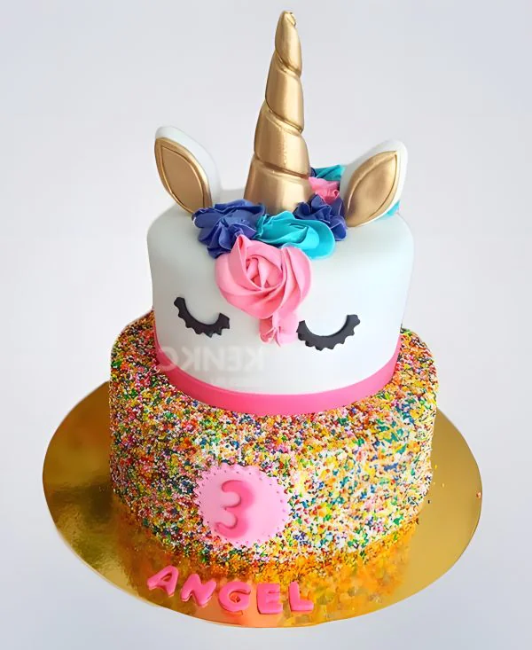 Торт единорог на 3 года девочке Фото