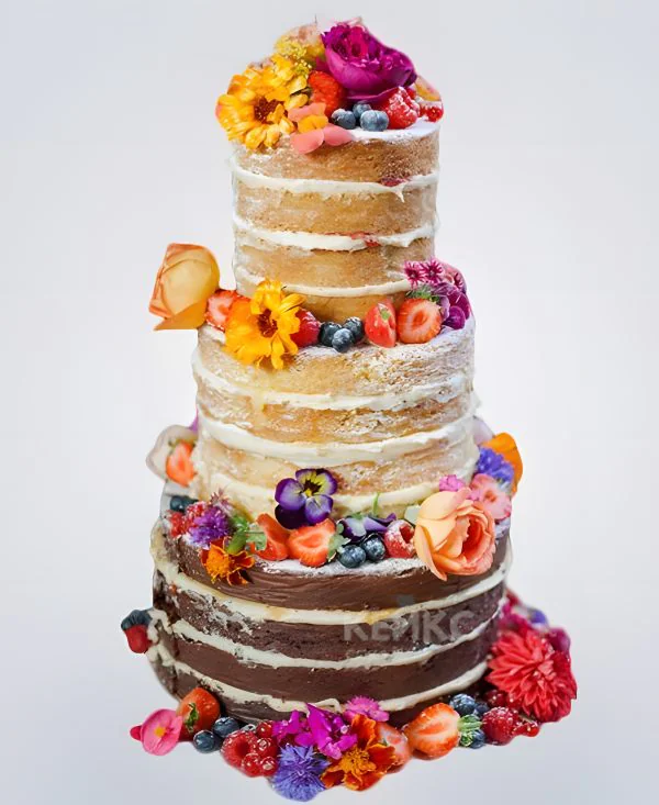 Свадебный торт в осеннем стиле Свадебный торт в осеннем стиле Фото